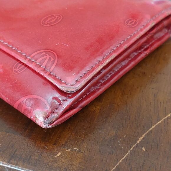 Cartier Happy Birthday Red Bordeaux Patent Leather Wallet - Picture 8 of 16